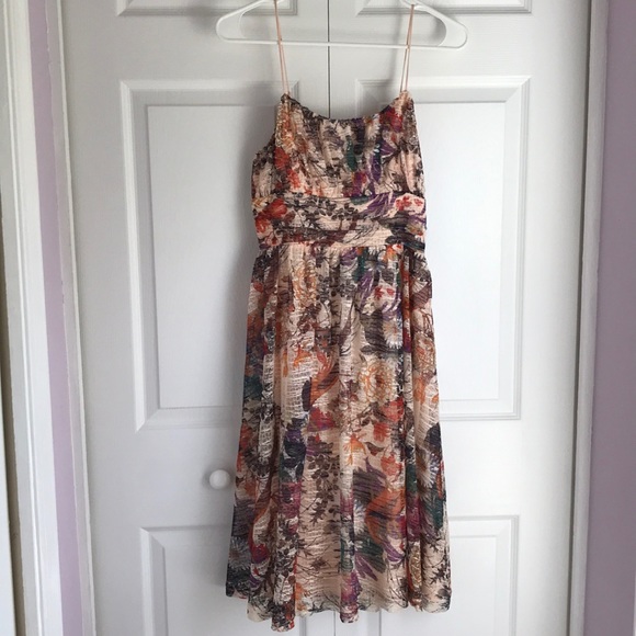 Anthro Floral Lace Midi Dress - Picture 3 of 6